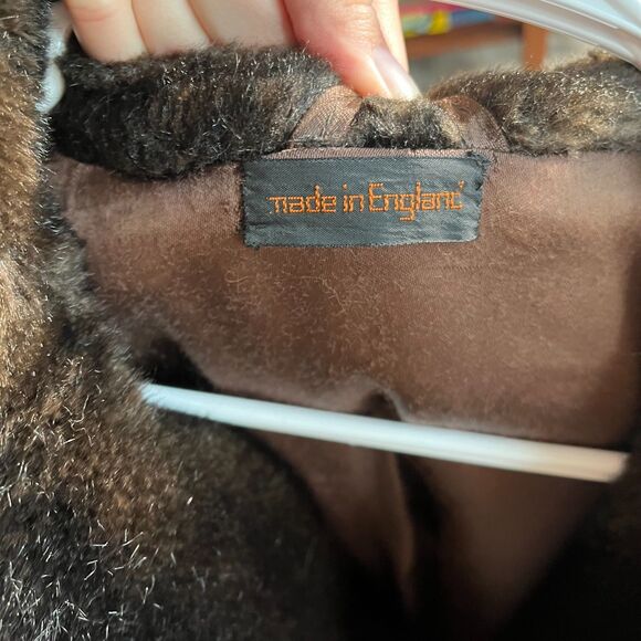Vintage Faux Fur Coat Women's Medium Large Brown Dark Old Money Classy Mink - Picture 4 of 11